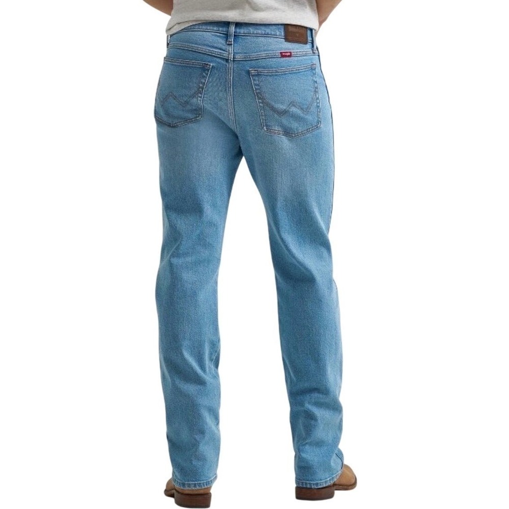 Wrangler Relaxed Bootcut‎ Jeans Light Wash Country Cowboy Denim Blue Jeans 40x30